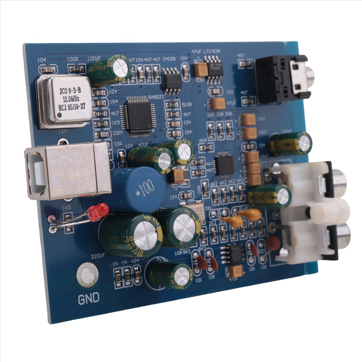 Audio Home Cinema - Placa Decodificadora USB Mini A64I ES9028K2M+SA9023,
