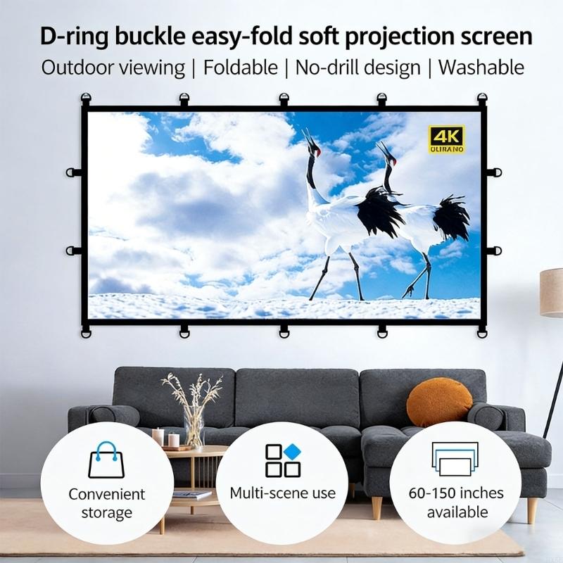 Home Cinema Releases - Poliéster lavable pantalla proyección los anillos