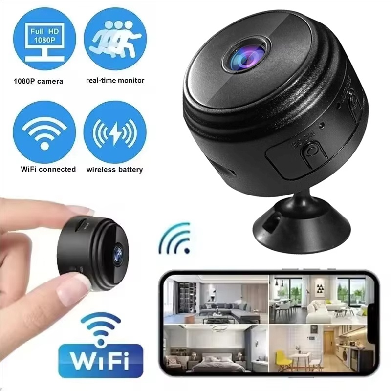Home Cinema Wireless - Mini Cámaras A9 1080P WiFi, Cámaras