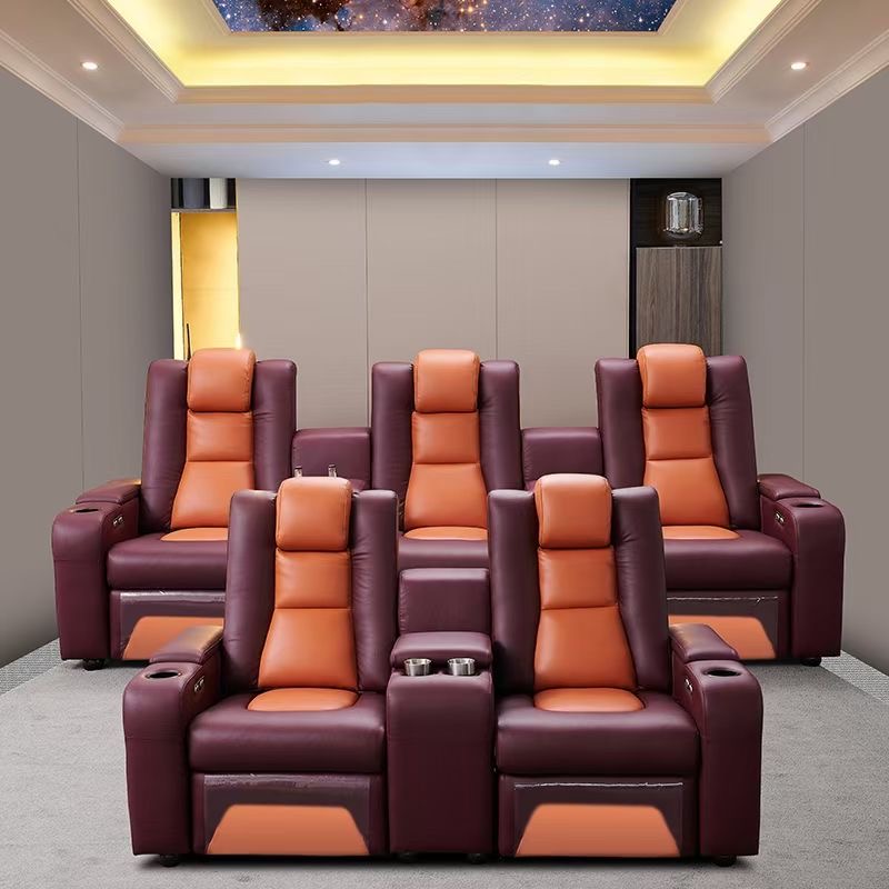 Home Cinema Sofa - Linlamlim-sofá de cuero genuino para cine