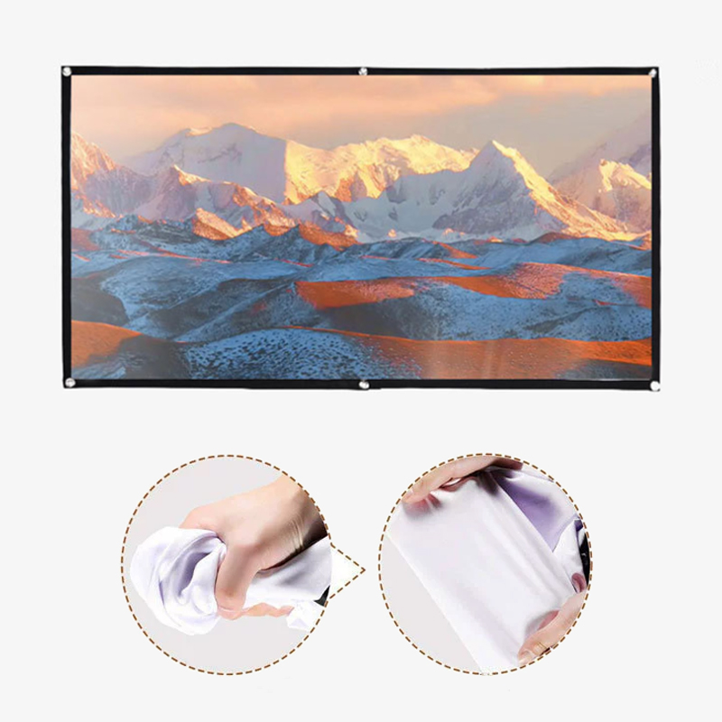 Home Cinema Projector Screen - Pantalla de proyección portátil de 60/72/84/100/120