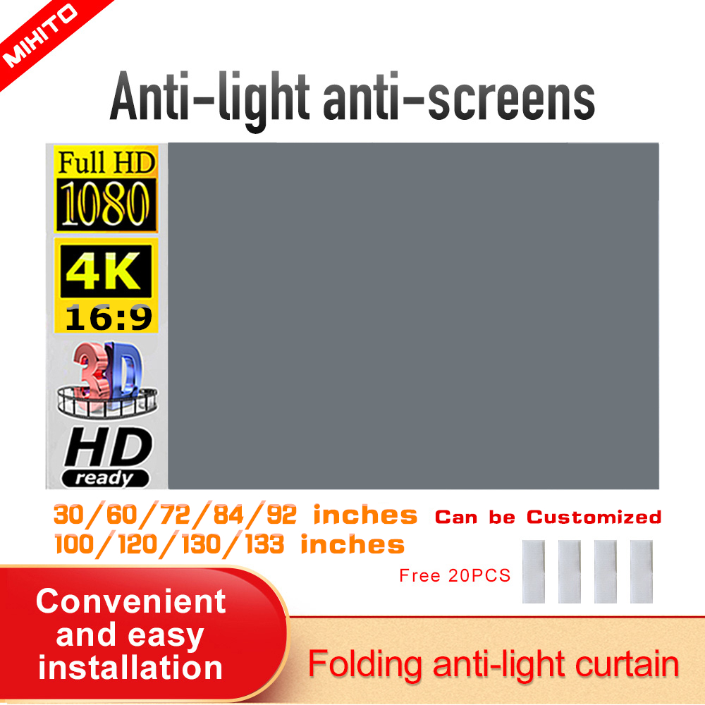 Home Cinema Projector Screen - MIXITO Pantalla de proyector Simple 16:9