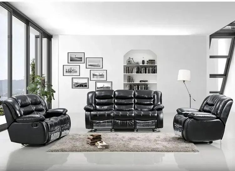 Home Cinema Sofa - Juego de Sofás de Cuero Genuino