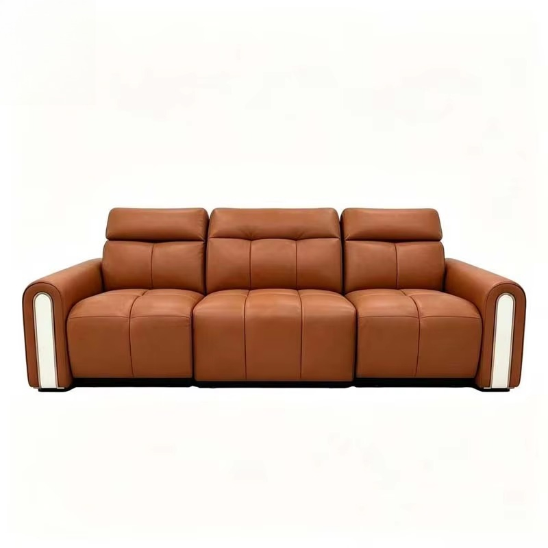 Sofá Reclinable de Cuero Naran - Home.Cinema Orange reseña y precio