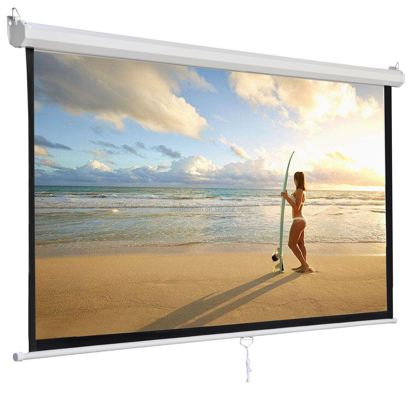 Pantalla de Proyección Manual  - Home Cinema Projector Screen reseña y precio
