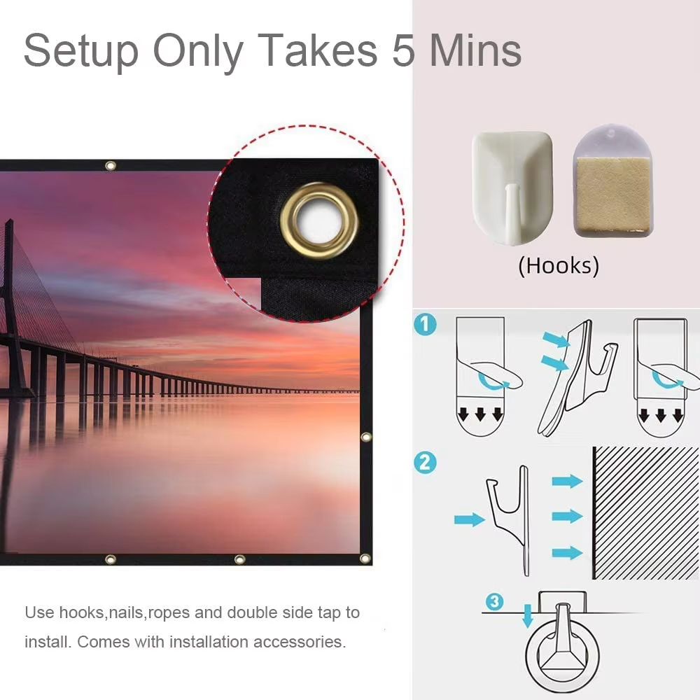 Pantalla de Proyector Plegable - Home Cinema Projector Screen reseña y precio