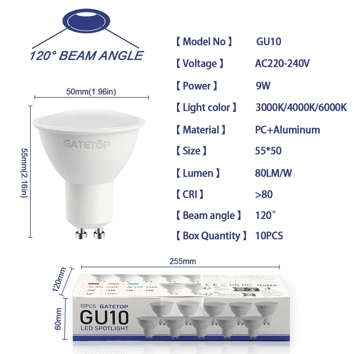 Paquete de 10 Focos GU10, Lámp - Home Cinema Led reseña y precio