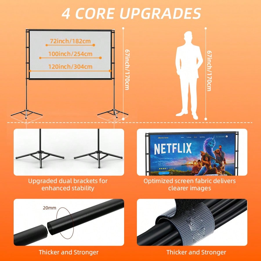 Pantalla de proyección XBJ de  - Home Cinema Projector Screen reseña y precio