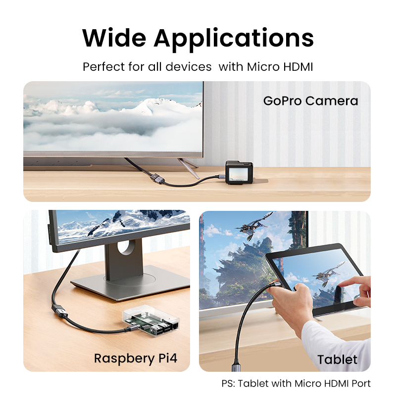 UGREEN-adaptador Micro HDMI a  - Hdmi Arc Cable reseña y precio
