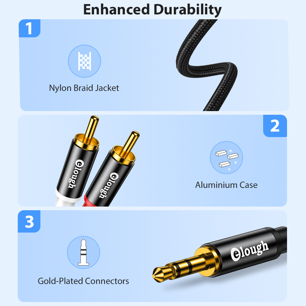 Elough-Cable RCA AUX para alta - Audio Home Cinema reseña y precio