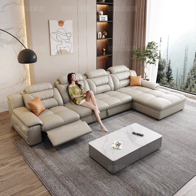 Sofás italianos de cuero genui - Home Cinema Sofa reseña y precio