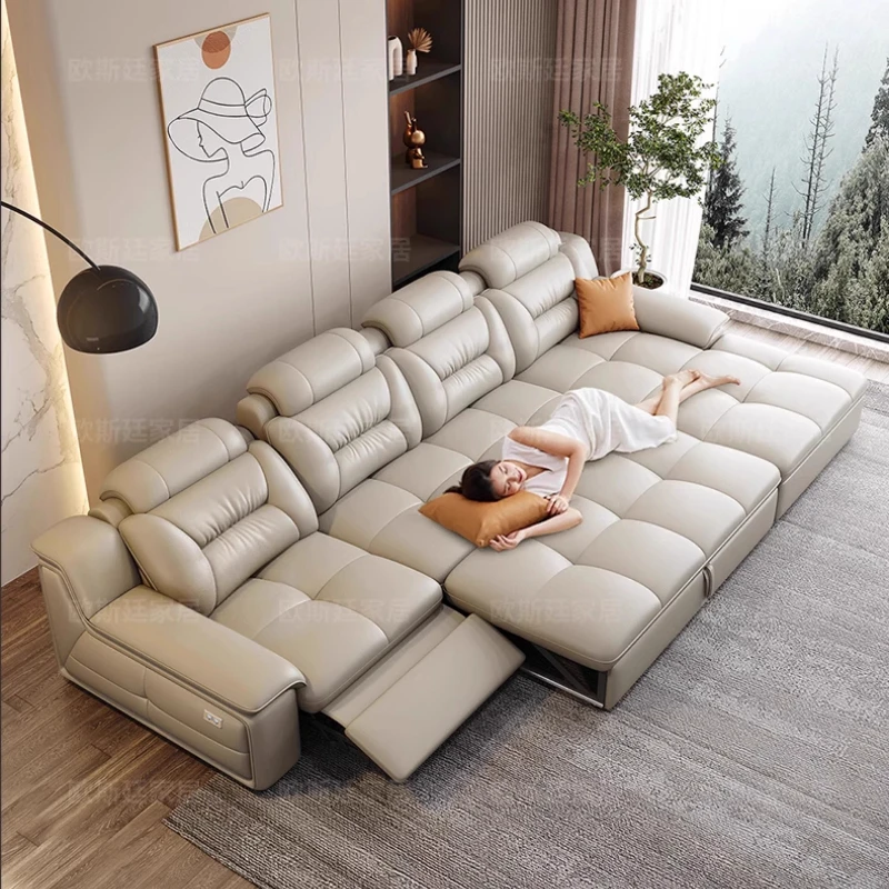 Sofás italianos de cuero genui - Home Cinema Sofa reseña y precio