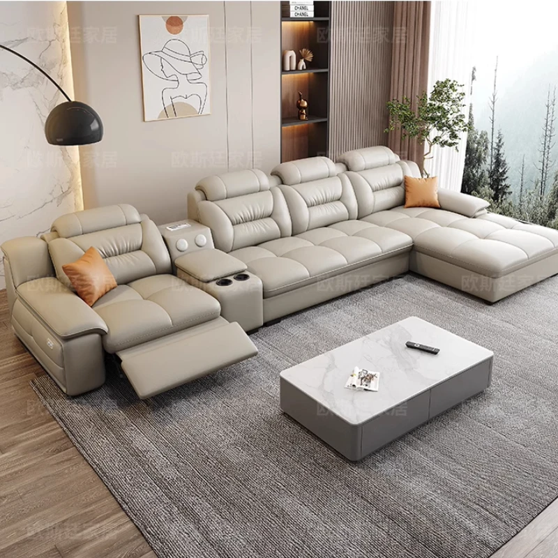 Sofás italianos de cuero genui - Home Cinema Sofa reseña y precio