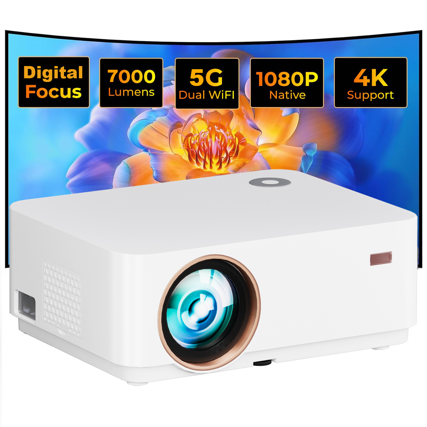 WZATCO-Proyector LED D5A para  - Home Cinema Mini reseña y precio